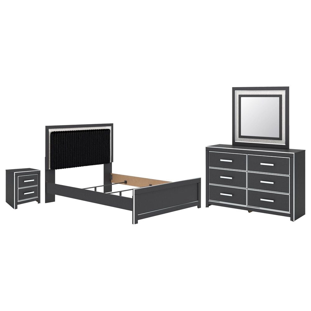 Ashley Zuraleus 4-Piece Queen Panel Bedroom Set in Matte Black, , large