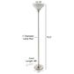Timberlake Torchiere Floor Lamp in Brushed Silver, , large