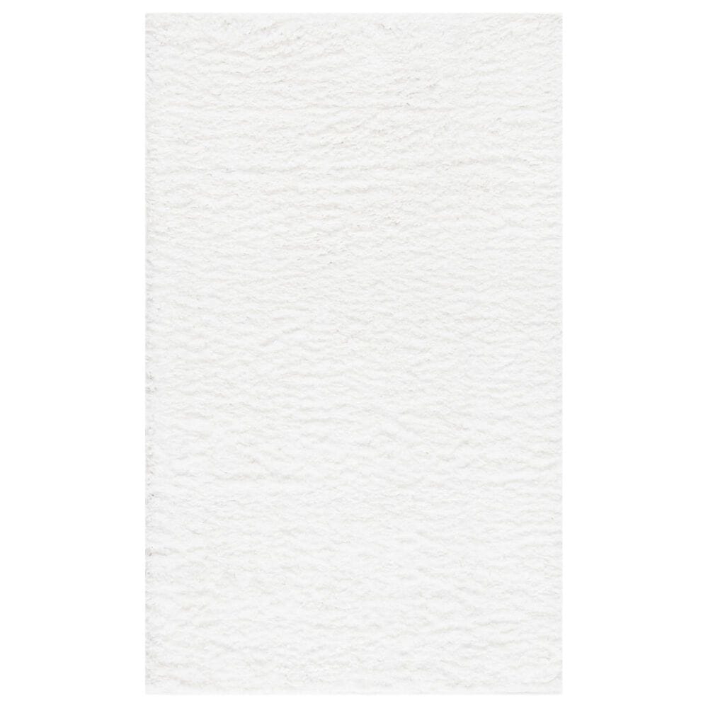 Safavieh August Shag AUG900A 3" x 5" White Area Rug, , large