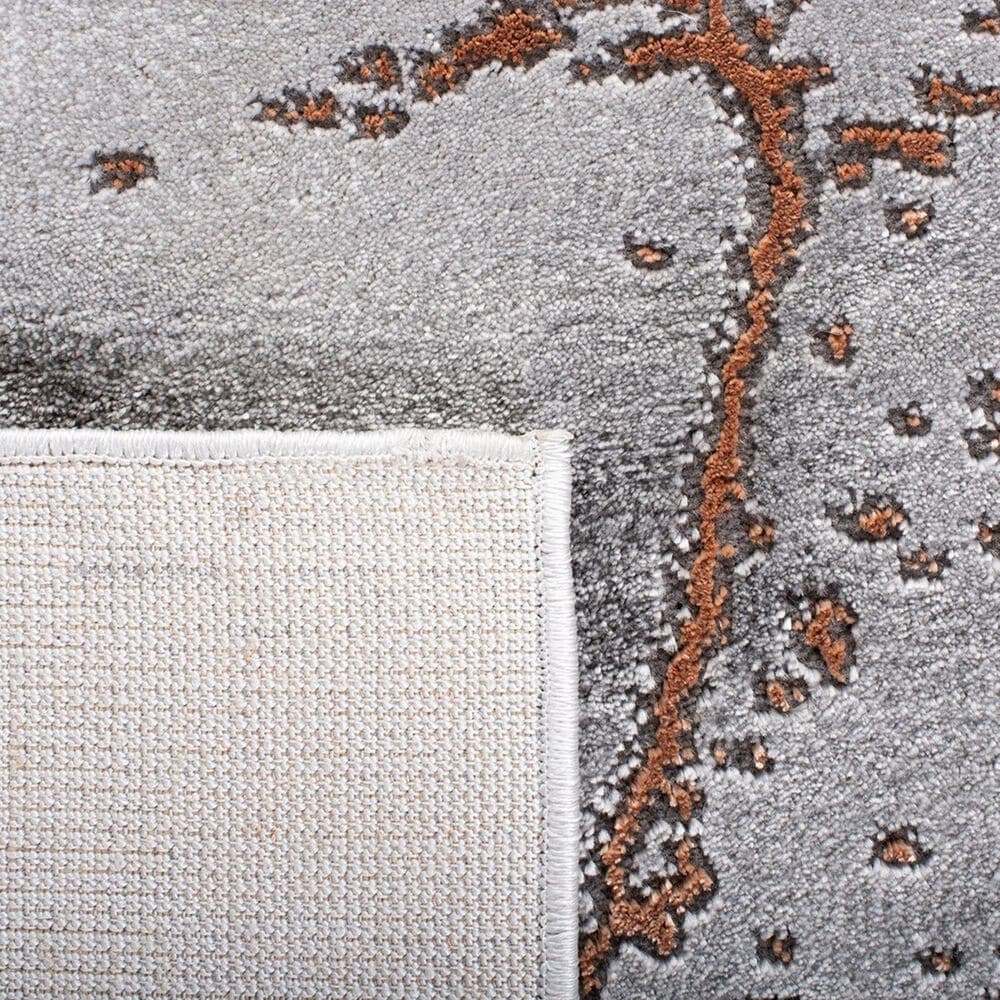 Safavieh Craft CFT877P 5&#39;3&quot; x 7&#39;6&quot; Grey and Orange Area Rug, , large