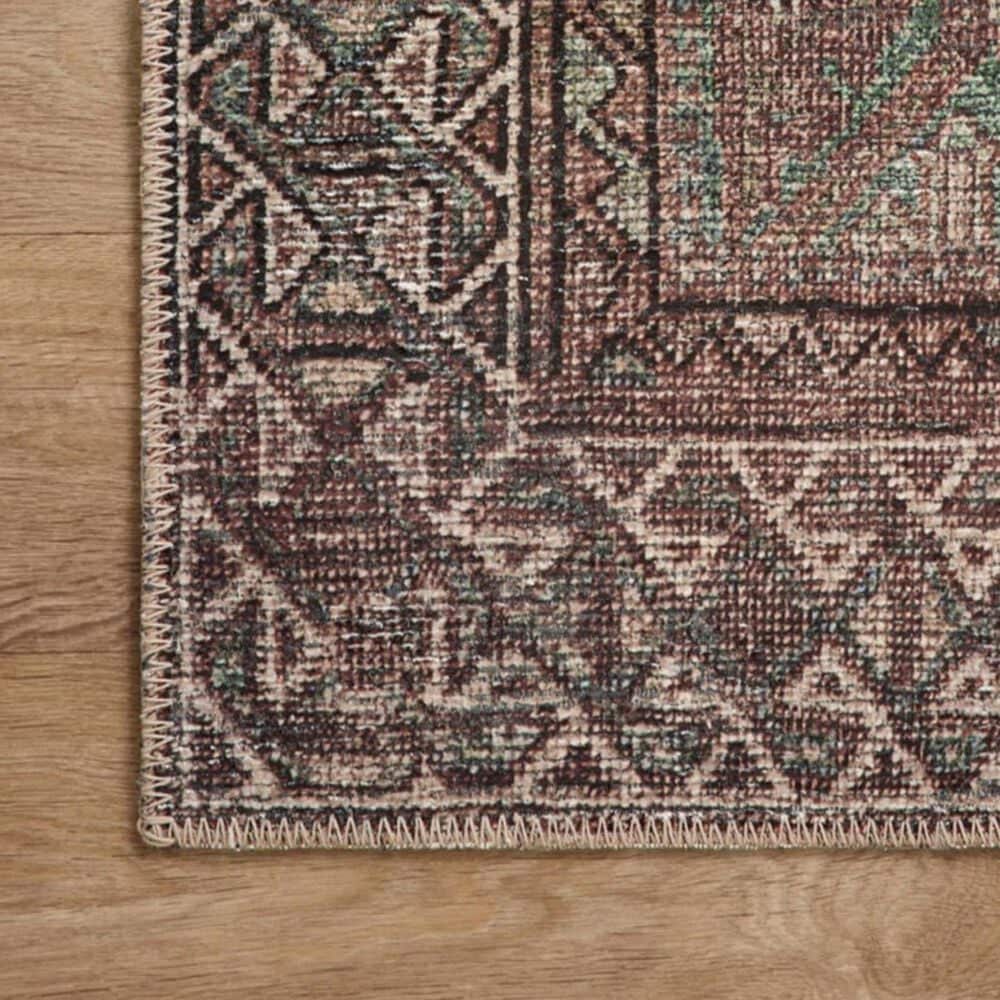 Amber Lewis x Loloi Billie 2&#39;6&quot; x 12&#39; Aqua and Rust Runner, , large