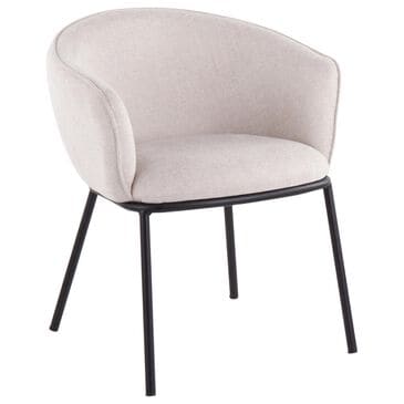 Lumisource Ashland Chair in Cream/Black, , large