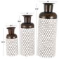 Maple and Jade 3-Piece Tall Teardrop Shaped Decorative Vase Set in Brushed White and Dark Brown, , large