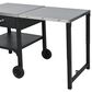 Hearth and Haven Outdoor Foldable Kitchen Cart with Side Table in Black, , large