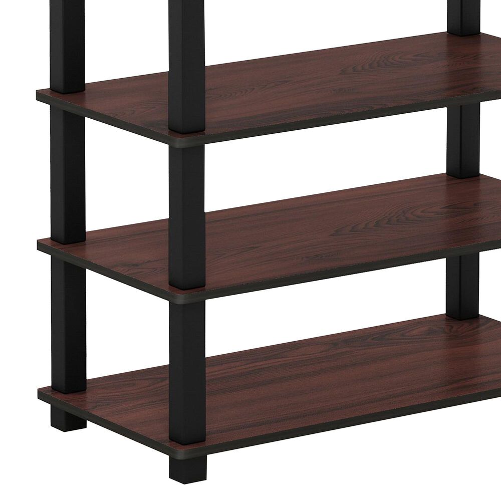Noviland 4-Tier Shoe Rack in Dark Cherry and Black, , large