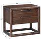 Urban Home Sol 2-Drawer Nightstand in Brown Spice, , large