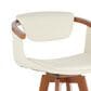 Lumisource Oracle Swivel Counter Stool with Cream Cushion in Walnut and Black, , large