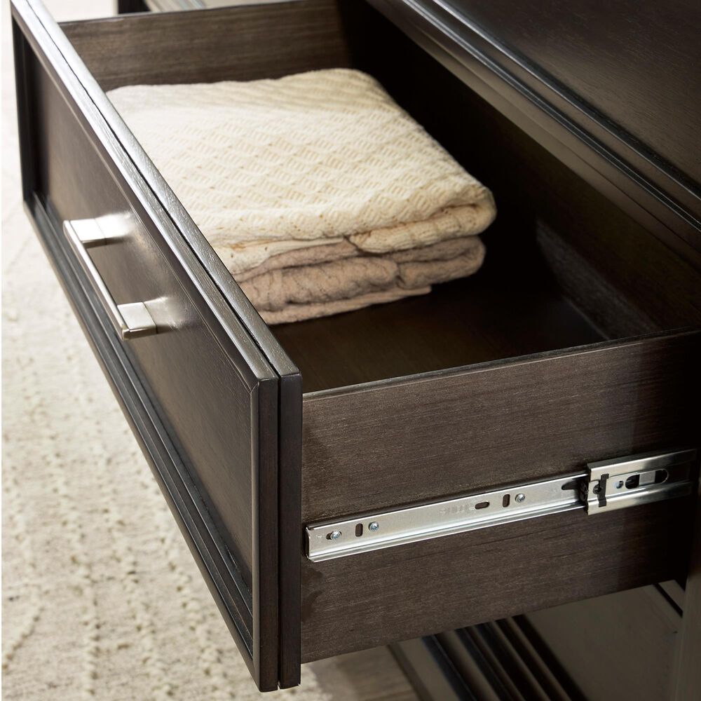 Ashley Neymorton 4-Piece Queen Bedroom Set in Dark Grayish Brown, , large