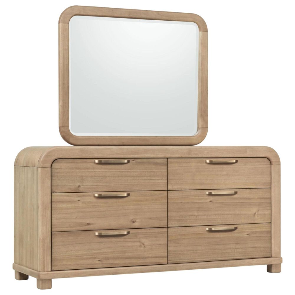Urban Home Kione Dresser and Mirror in Brown, , large