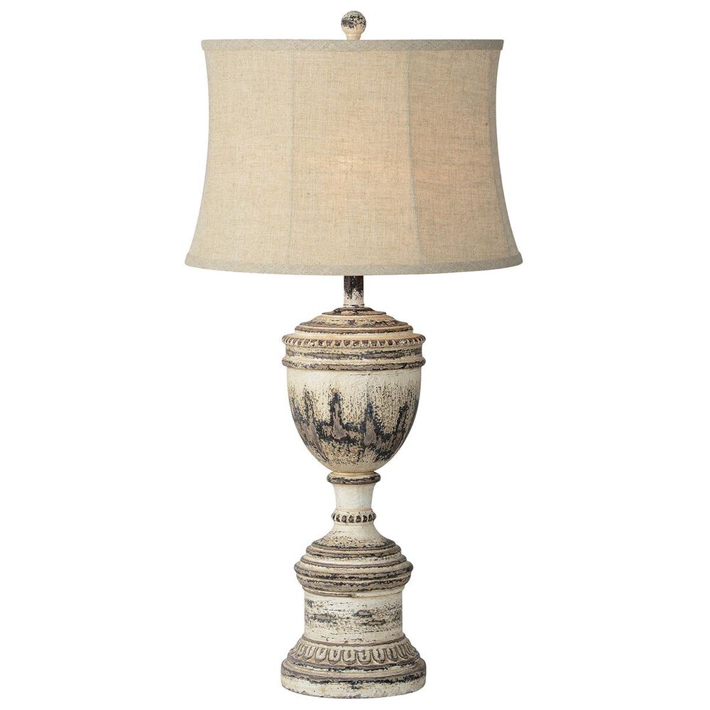 Southern Lighting Denver Table Lamp in Cream and Grey, , large