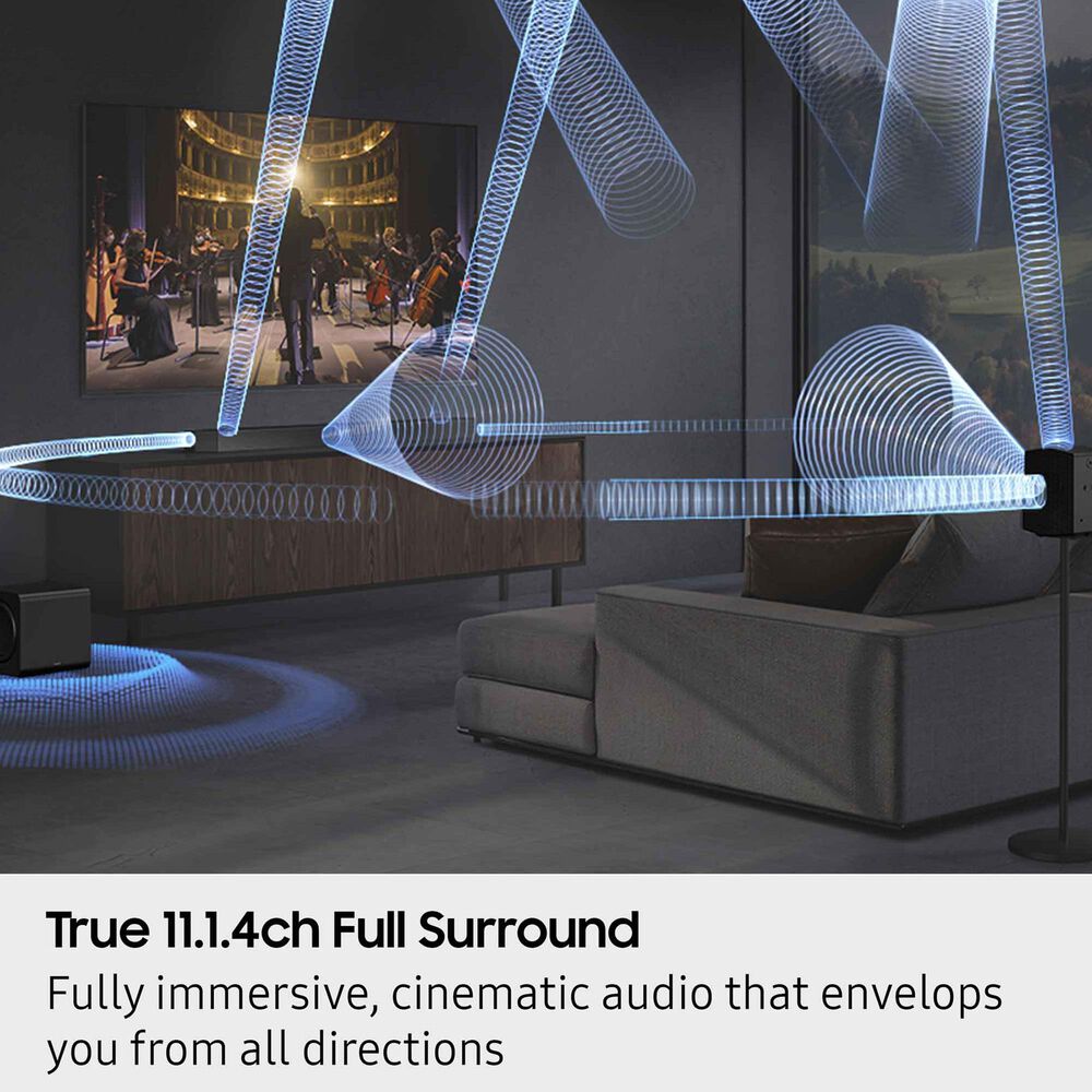 Samsung 83" Class S90F OLED 4K Vision AI - Smart TV with Q-Series 11.1.4 Channel Soundbar System in Graphite Black, Space Titan and Titan Black, , large