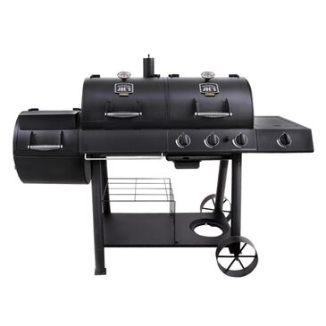 Char-Broil Oklahoma Joe"s Longhorn Charcoal/Gas Grill and Smoker Combo in Black, , large