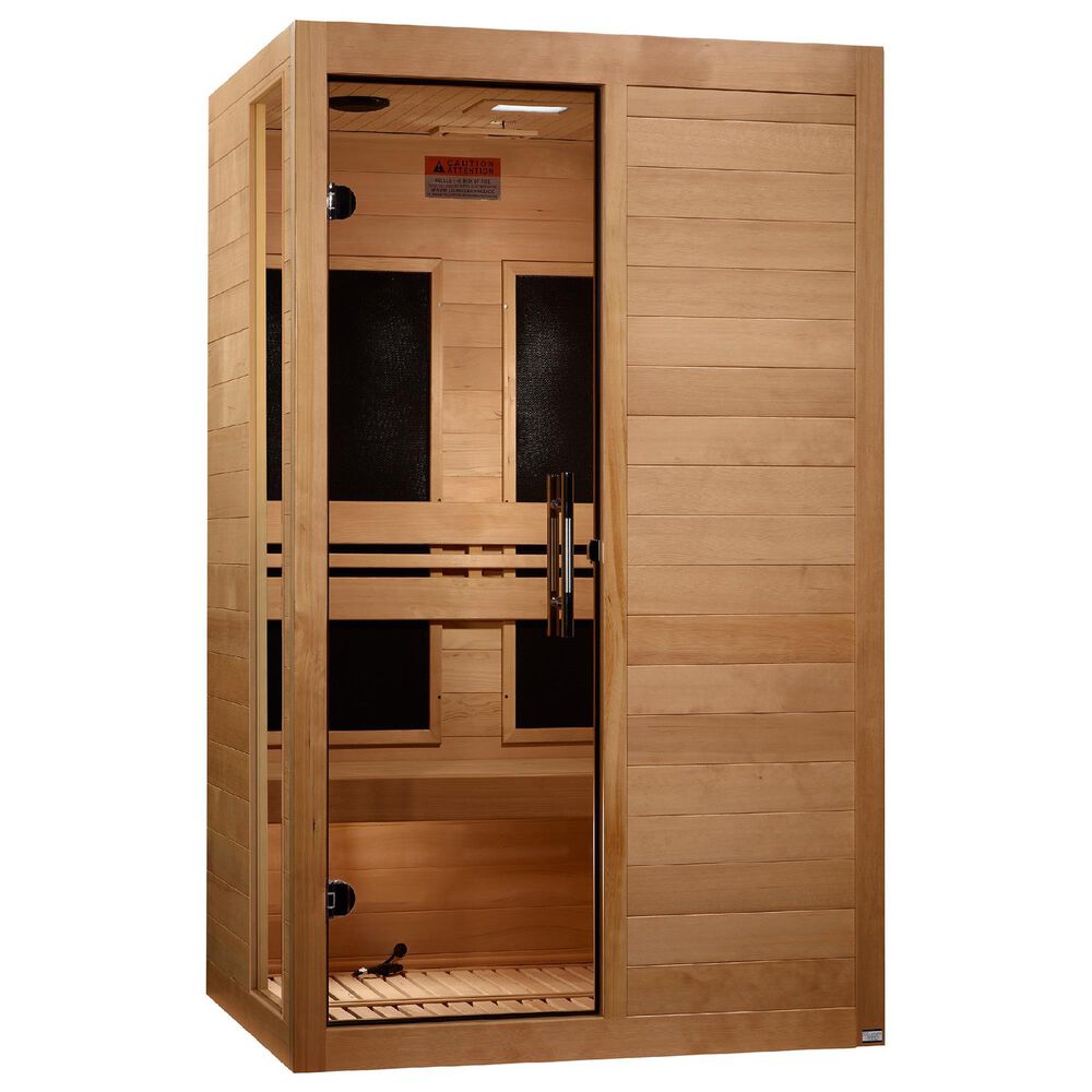 EZlife Llumeneres 2-Person Full Spectrum Nero Zero EMF Far IR Sauna in Natural Hemlock, , large