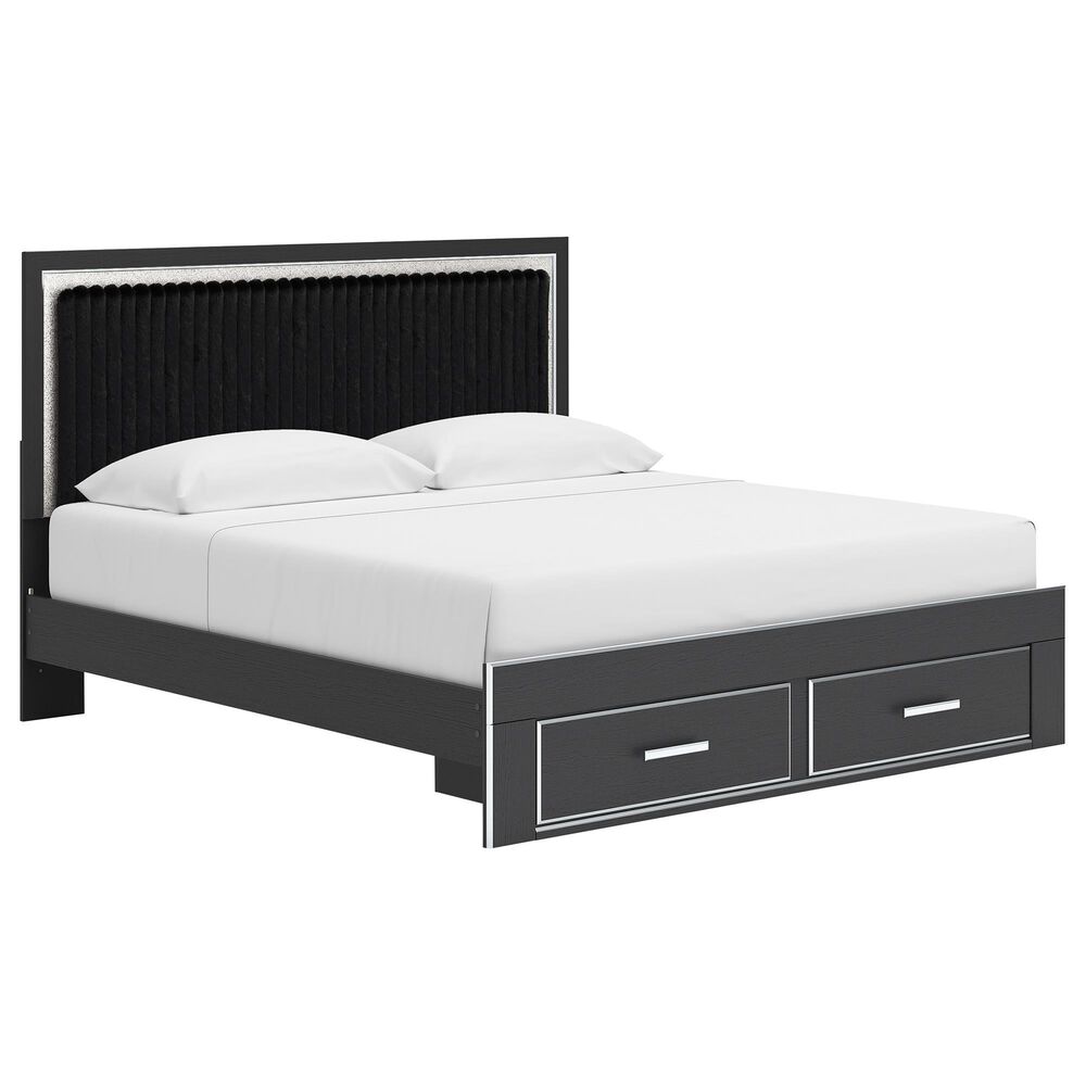 Ashley Zuraleus 3-Piece King Storage Bedroom Set in Matte Black, , large