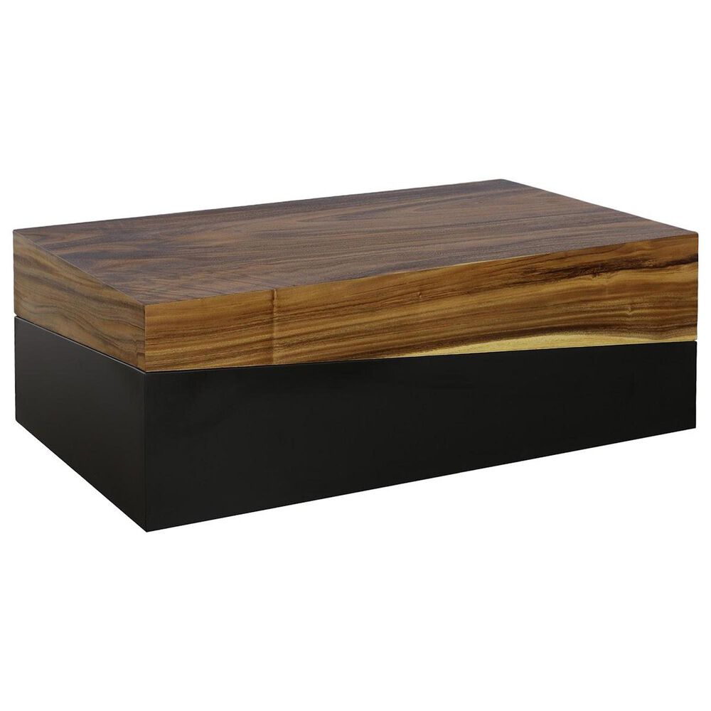 TimberHaus Geometry Coffee Table in Natural and Black, , large