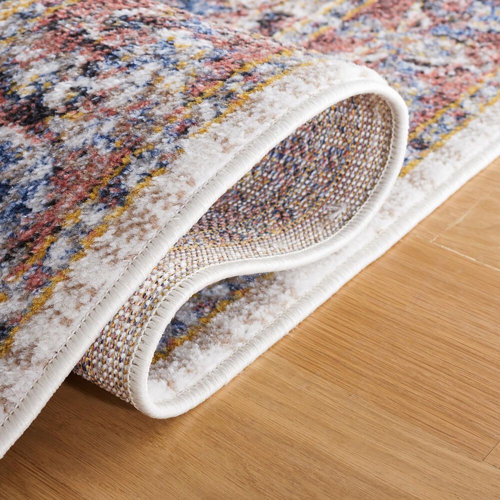 Safavieh Astoria Oriental 2&#39;2&quot; x 8&#39; Ivory, Blue and Rust Runner, , large