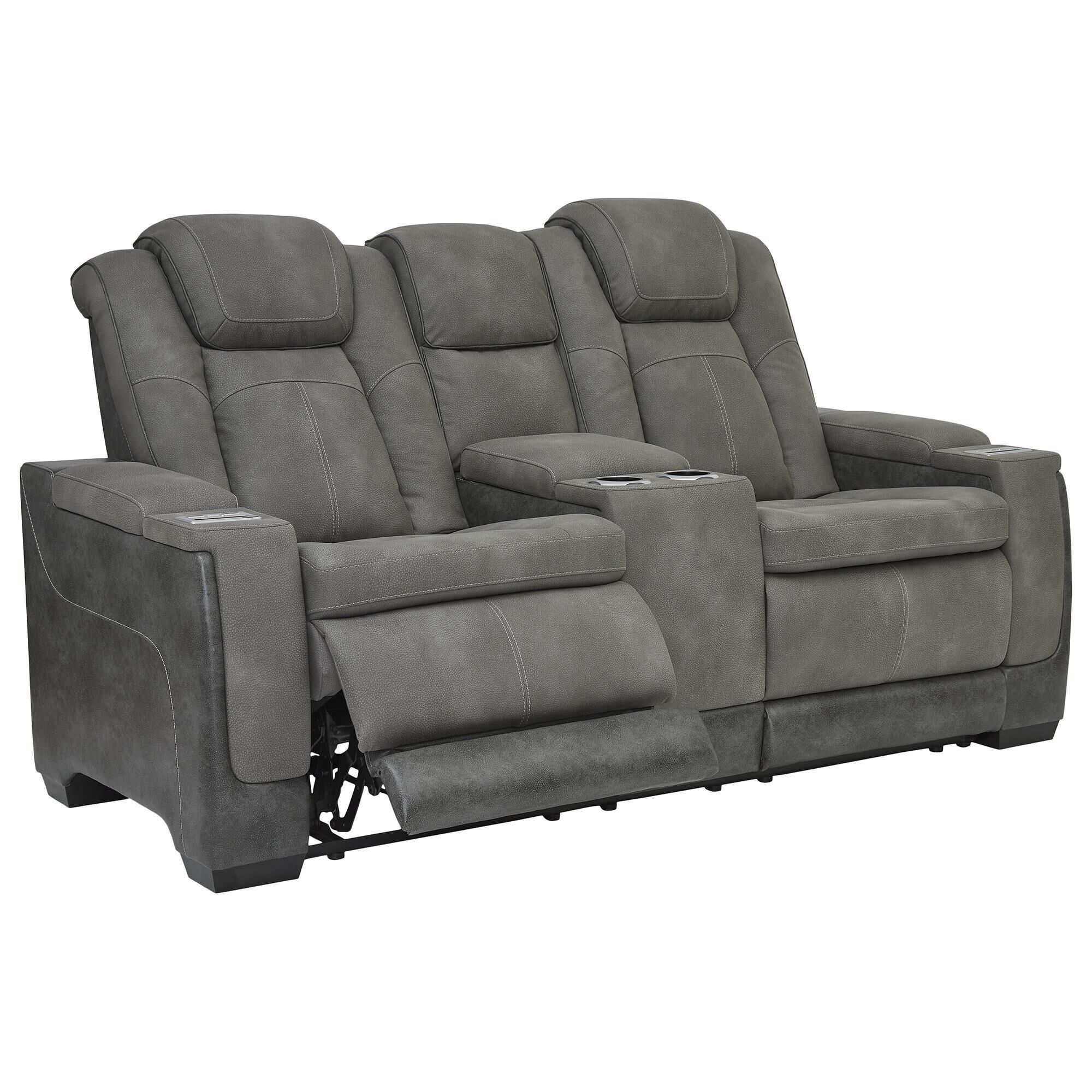 Ashley Next-Gen DuraPella Power Reclining Loveseat with Console in