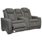 Ashley Next-Gen DuraPella Power Reclining Loveseat with Console in Slate, , large