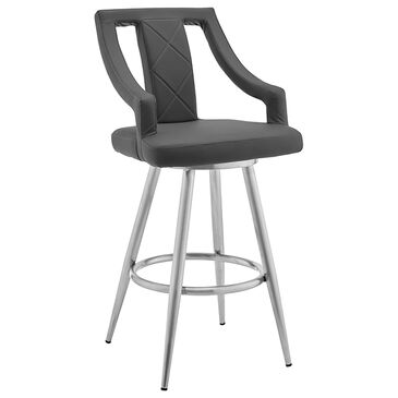 Blue River Maxen 26" Swivel Counter Stool in Gray, , large