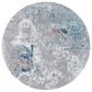 Safavieh Aston 6"7" Round Grey and Blue Area Rug, , large