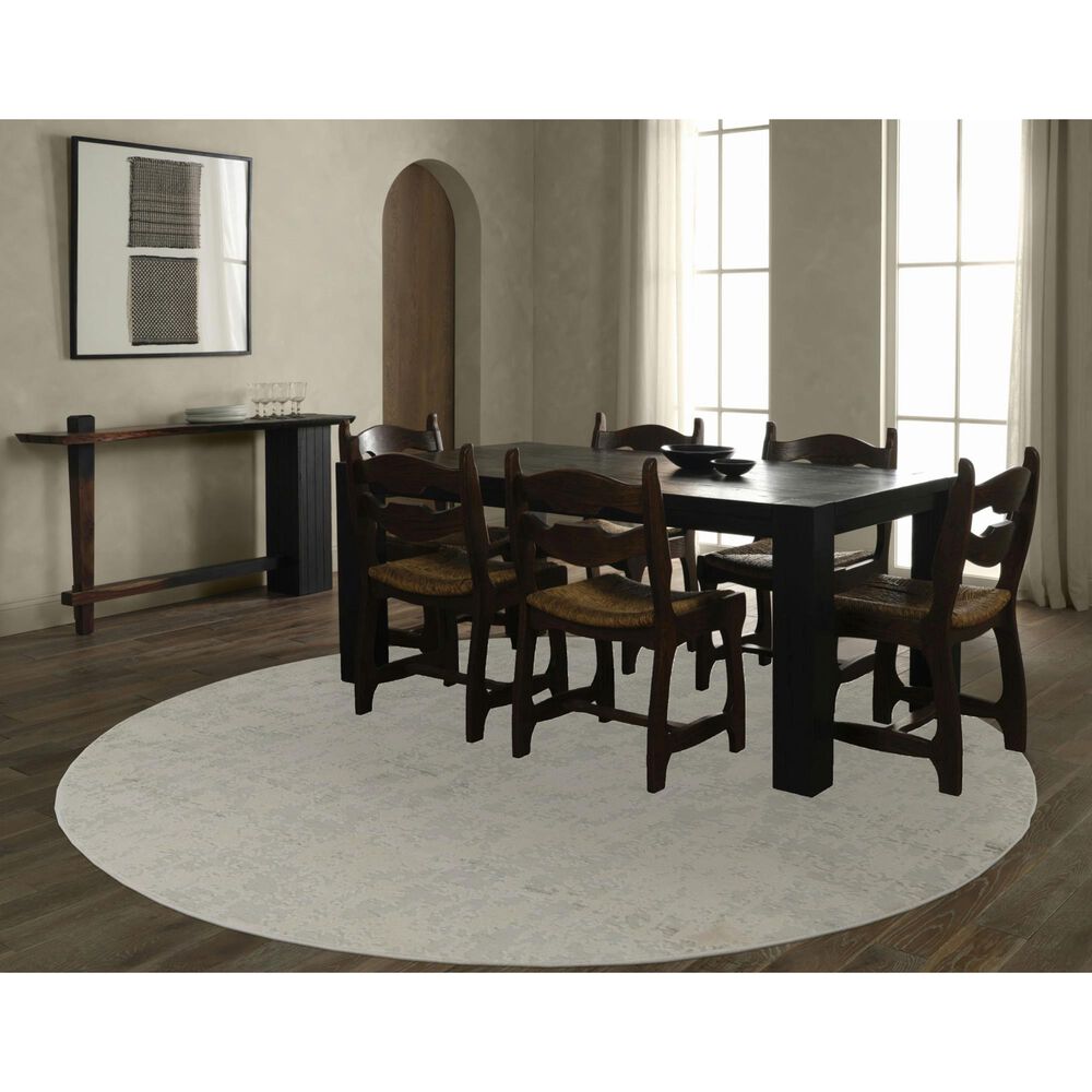 Jaipur Cirque Arvo Pumice Stone and Light Gray 7&#39;10&quot; Round Area Rug, , large