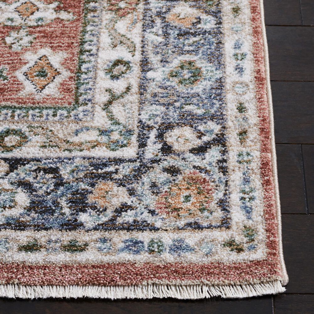 Safavieh Jasmine 2&#39;2&quot; x 9&#39; Rust and Navy Runner, , large