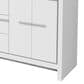 Lexora Home Lafarre 60" Double Bathroom Vanity in White with 2 cm White Quartz Top and Rectangular Sinks, , large