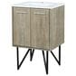 Lexora Home Lancy 24" Single Bathroom Vanity in Rustic Acacia with 2 cm White Quartz Top and Rectangular Sink, , large