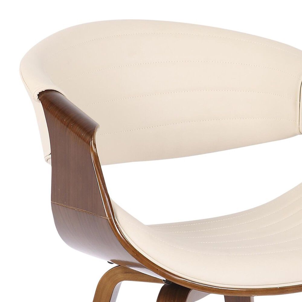 Lumisource Symphony Arm Chair with Cream Cushion in Walnut, , large