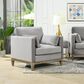 Jennifer Taylor Home Knox Arm Chair in Opal Grey Velvet, , large