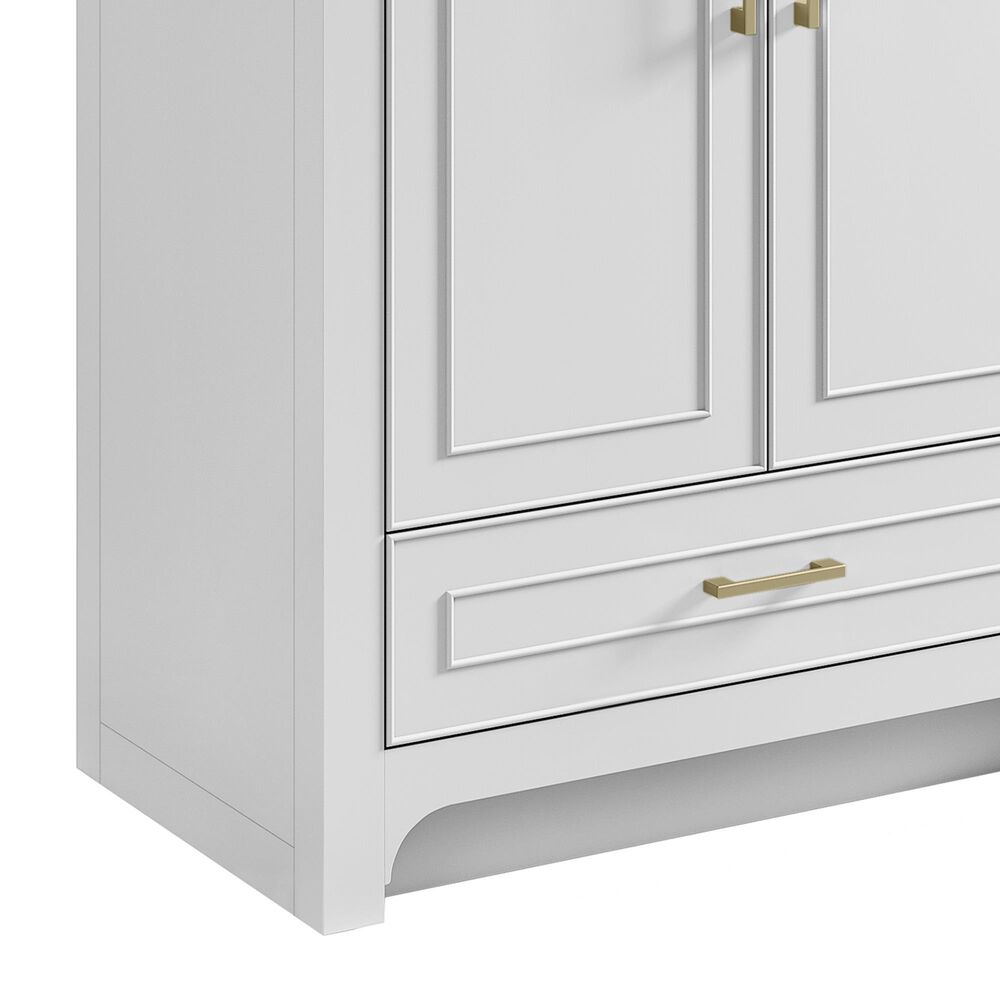 37B Lucerne 60" Double Bathroom Vanity in Bright White with Marble Top and Backsplash, , large