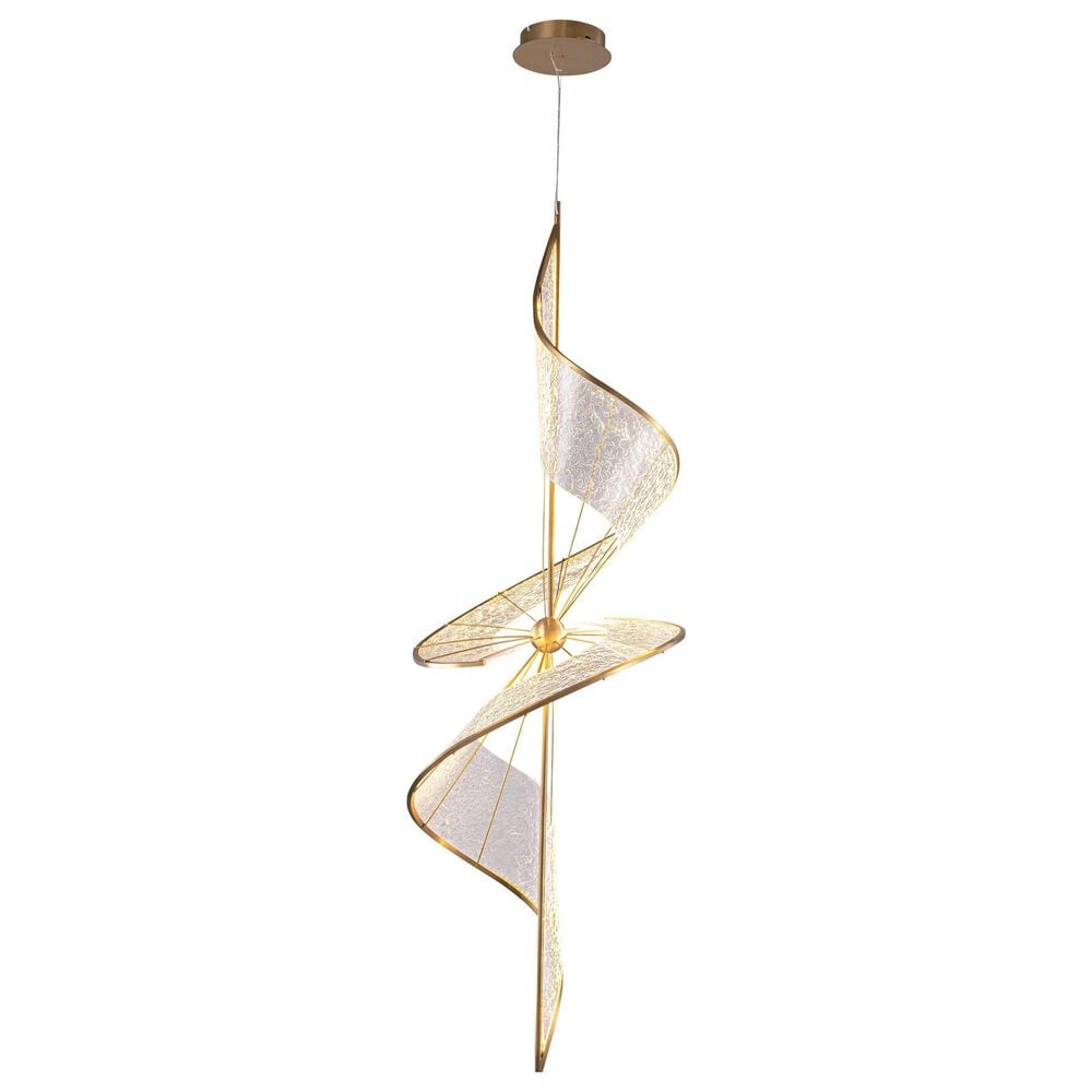 Golden Lighting Aurora 1-Light LED Large Pendant in Brushed Champagne, , large