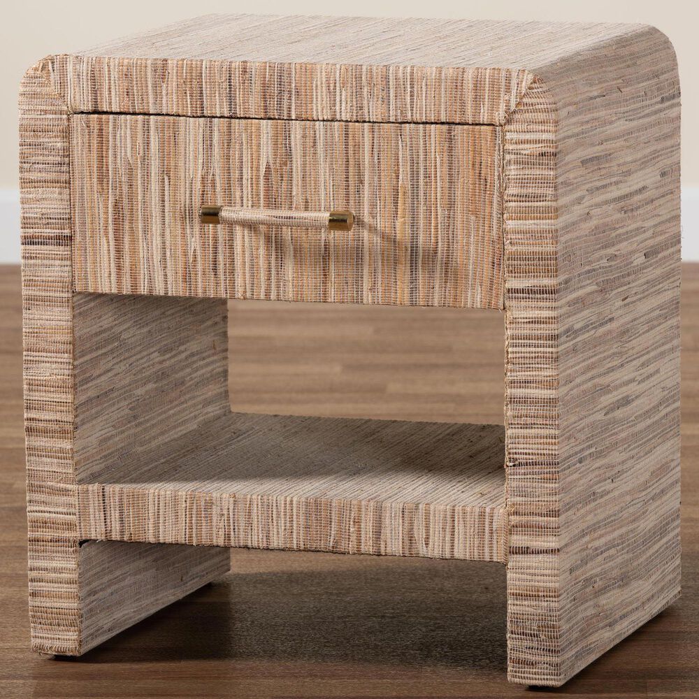Baxton Studio Callan 1-Drawer Nightstand in Natural, , large