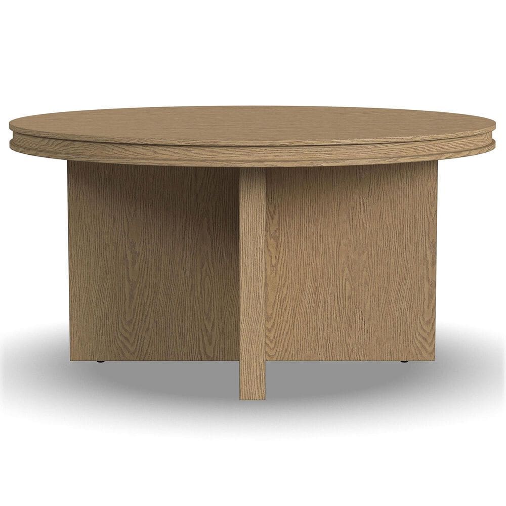Flexsteel Waterfall Round Coffee Table in Light Oak, , large