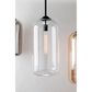 Troy Lighting District 8" 1-Light Pendant in Soft Black and Clear, , large