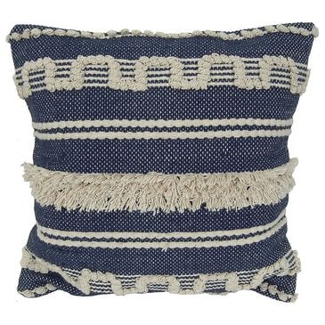 India House 83363 20" Square Throw Pillow in Indigo, , large