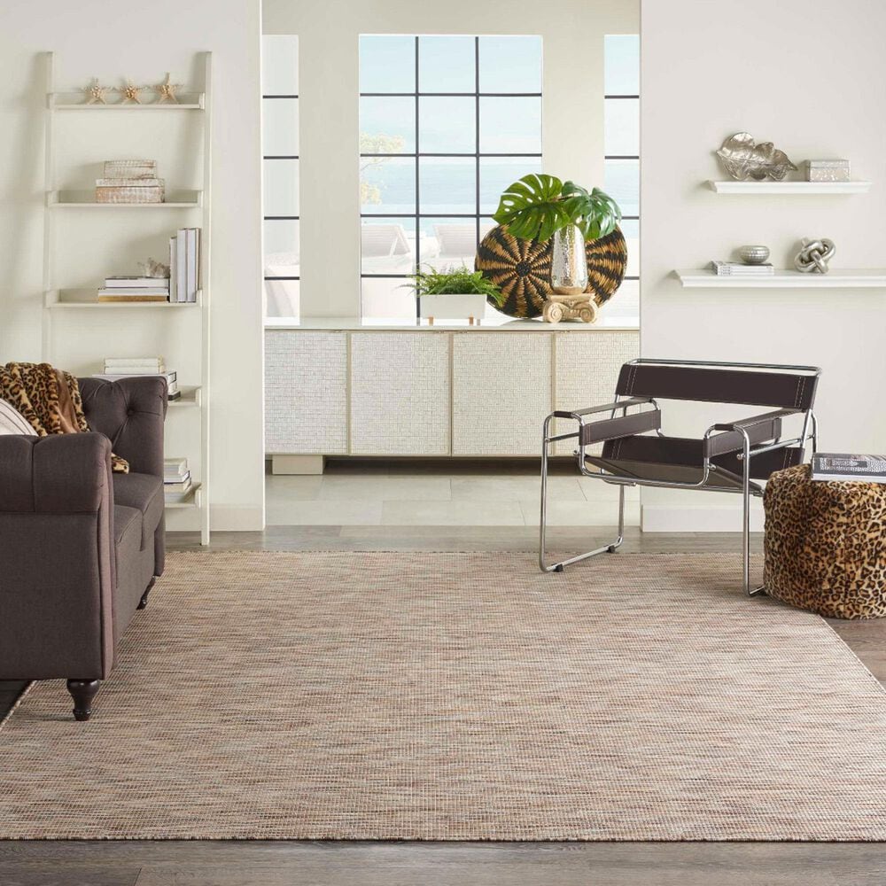 Nourison Positano 8&#39; x 10&#39; Beige Indoor/Outdoor Area Rug, , large