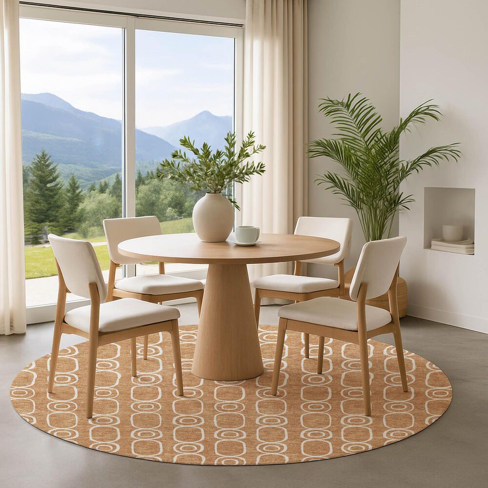 Dalyn Rug Company The Reserve TR6 Copper 8&#39; Round Indoor/Outdoor Area Rug, , large