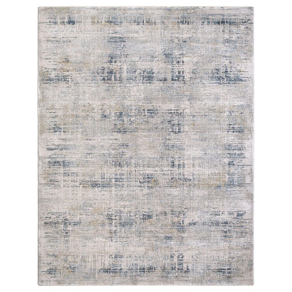 Surya Brunswick Cream, Light Gray, Charcoal, Blue, Dark Blue and Mustard 2"7" x 7"3" Runner, , large