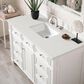 James Martin Vanities Bristol 48" Single Bathroom Vanity in Bright White with 3 cm Lime Delight Quartz Top and Rectangular Sink, , large