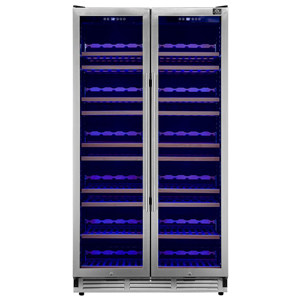 Forno Vernazza 25.07 Cu. Ft. Side-By-Side Dual Zone Wine Cellar in Stainless Steel, , large