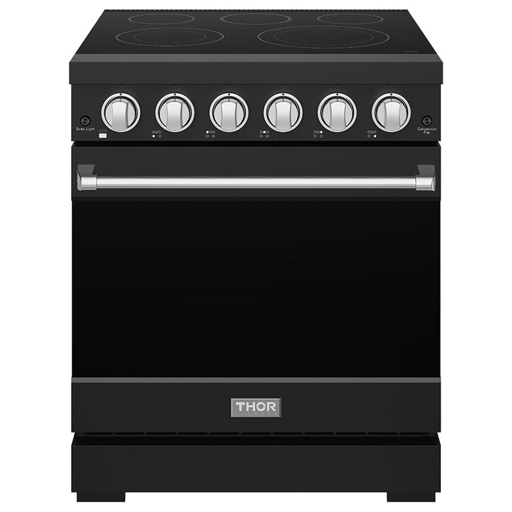 Thor Kitchen Gordon Ramsay 4.6 Cu. Ft. Professional Freestanding Electric Range with Stainless Steel Handle Kit in Black, , large