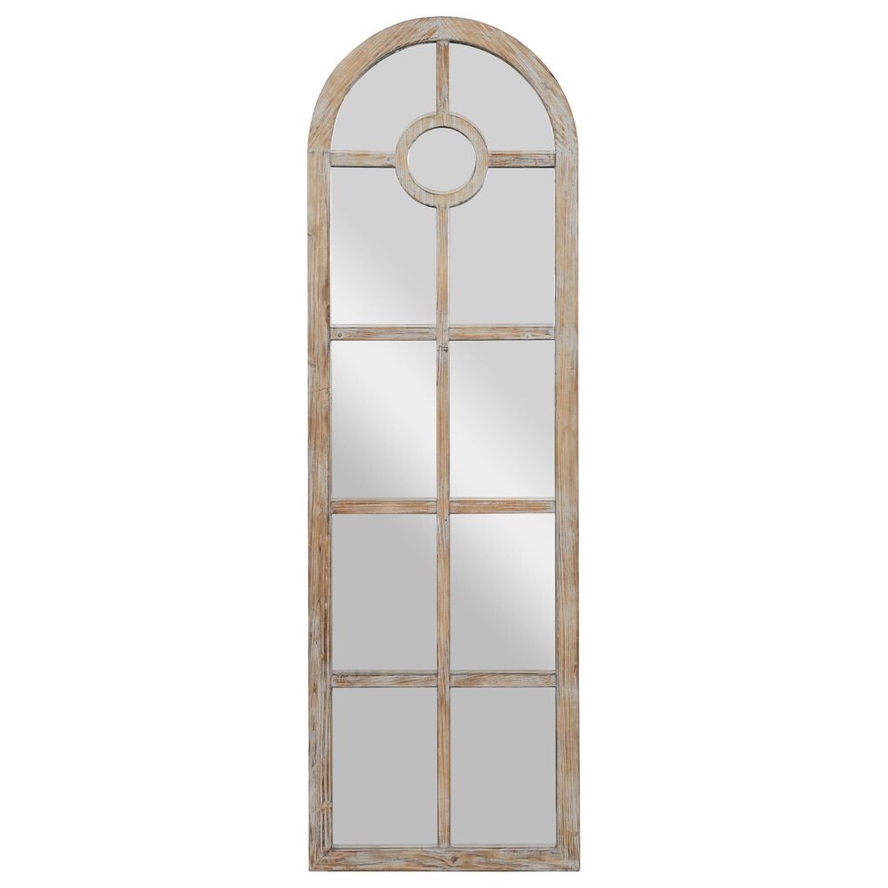 Maple and Jade Arch Wall Mirror in Brown, , large