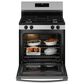 GE Appliances 30" Freestanding Gas Range with Self-Clean and 4 Burners in Stainless Steel and Black, , large