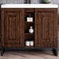 James Martin Vanities Alicante 39.5" Single Bathroom Vanity in Mid Century Acacia and Matte Black with 5 cm White Glossy Resin Top and Rectangular Sink, , large