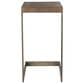 Mercana Faye C Side Table in Medium Brown and Antique Nickel, , large