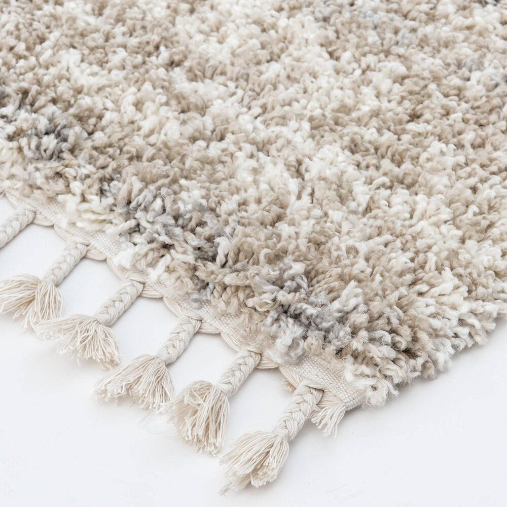 Central Oriental Castle Ohara 5&#39; x 7&#39;3&quot; Cream and Beige Area Rug, , large