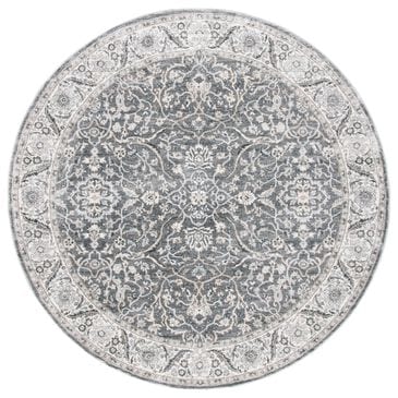 Safavieh Isabella 6"7" Round Grey and Dark Grey Area Rug, , large