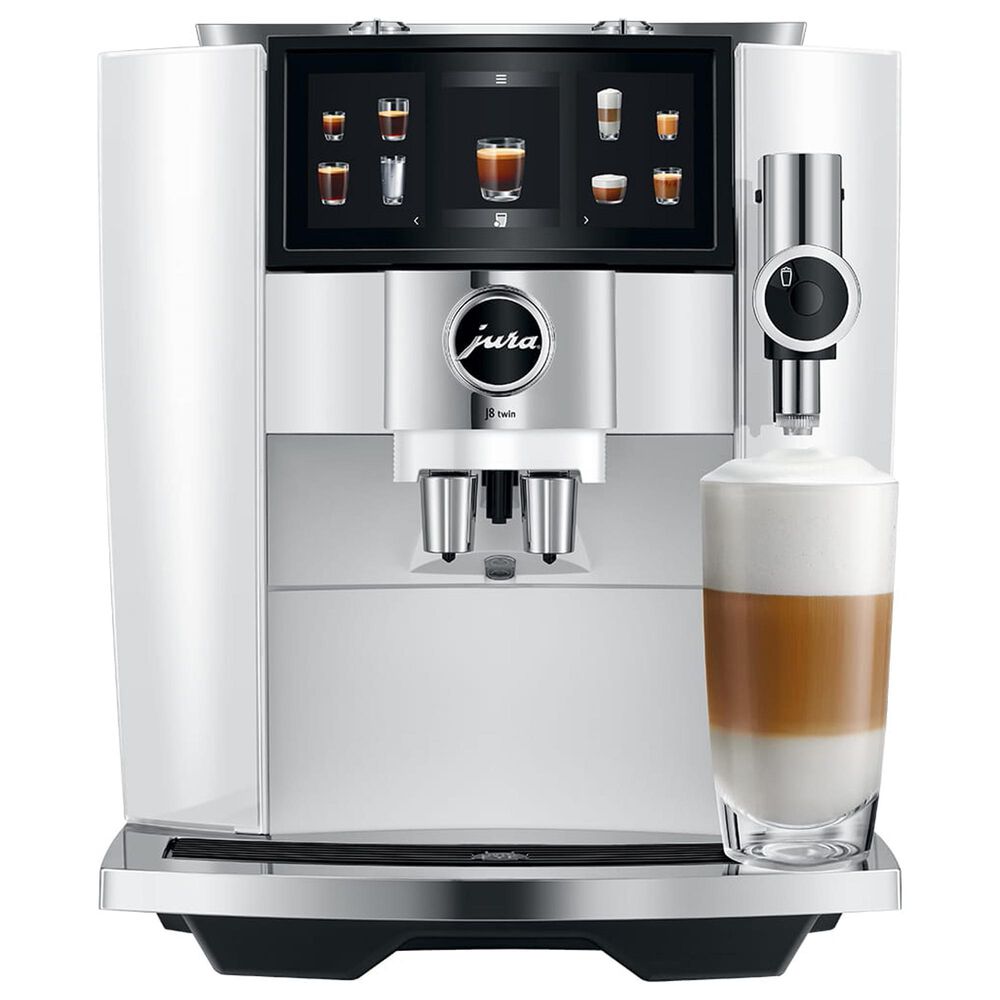 Jura J8 64 Oz Twin Automatic Coffee Maker in Diamond White, , large