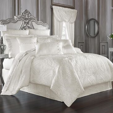 J. Queen New York Bianco 4-Piece King Comforter Set in White, , large